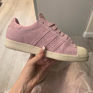 Rare Pink Adidas Superstar Leather Size 6.5